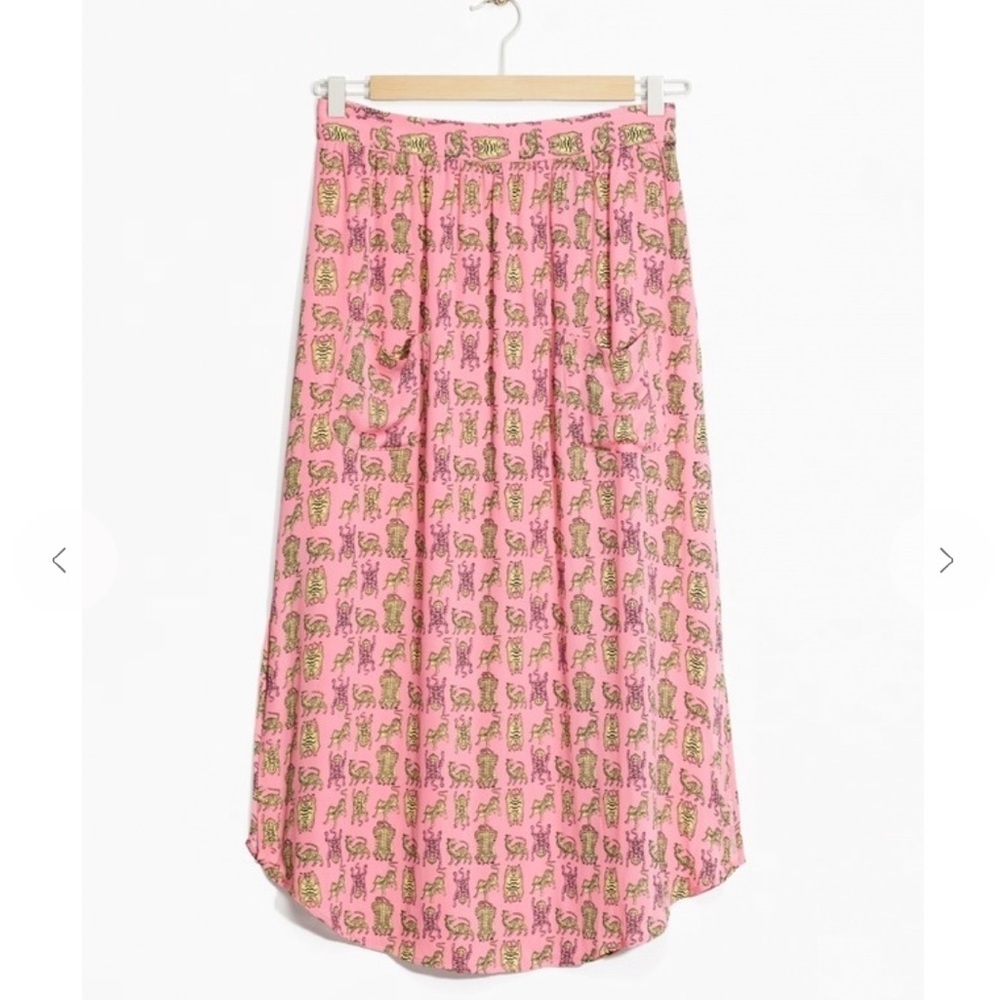 & Other Stories Tigress Pocket Midi Skirt